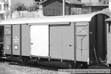 BEMO 2283101 - H0m - Gedeckter Güterwagen, Gbk-v, RhB, Ep. III-IV - Wagen 1